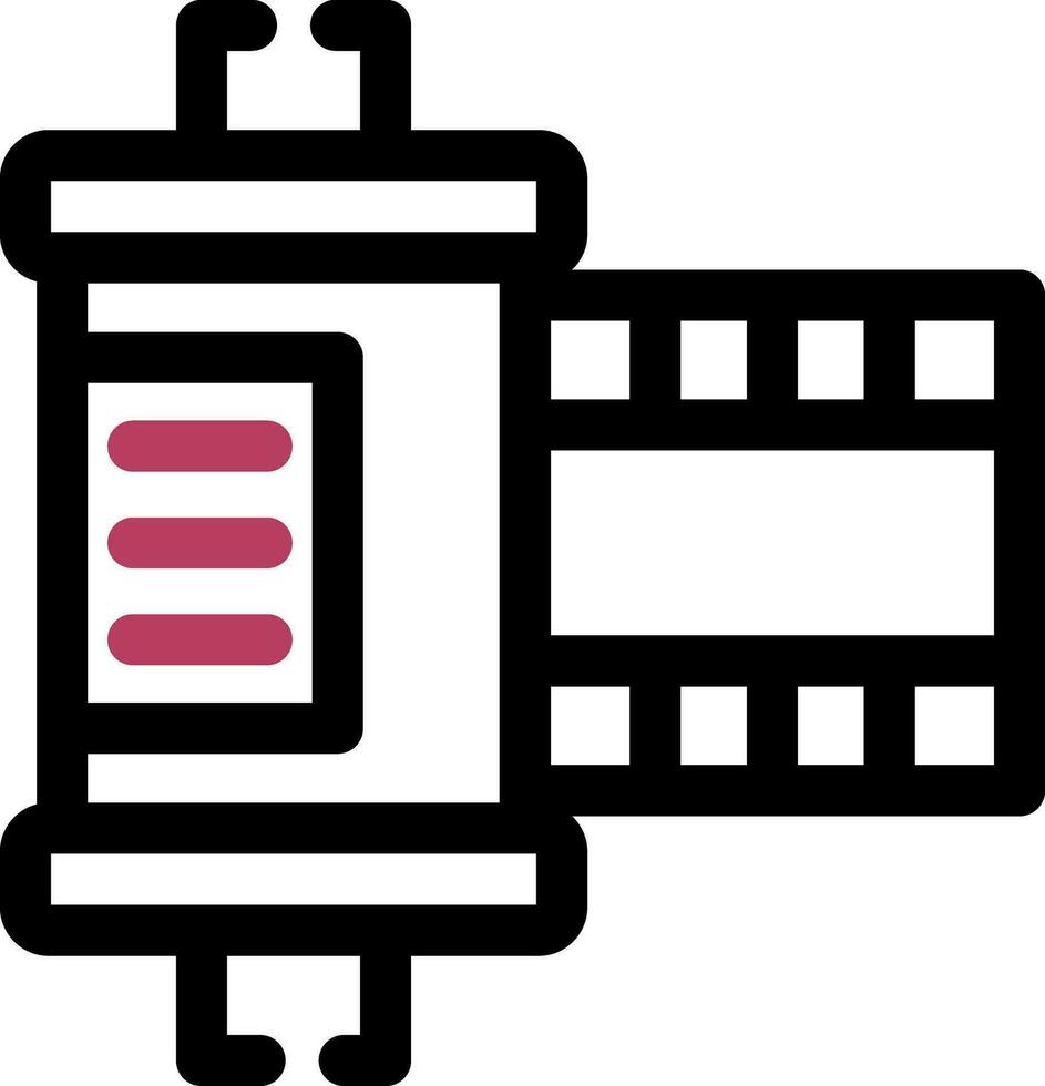 conception d'icône créative de rouleau de film vecteur