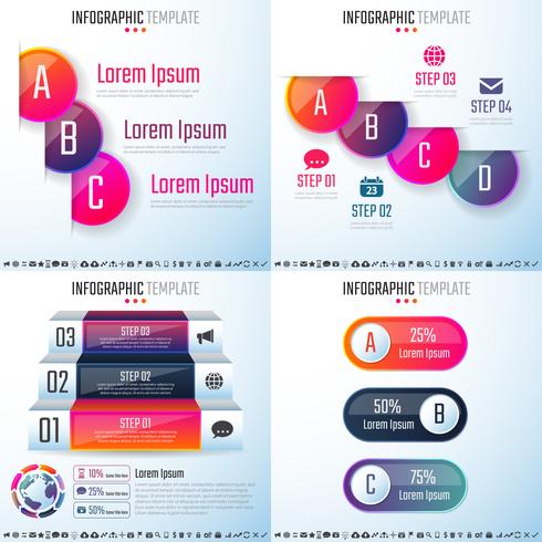 Modèle de conception d&#39;infographie vecteur