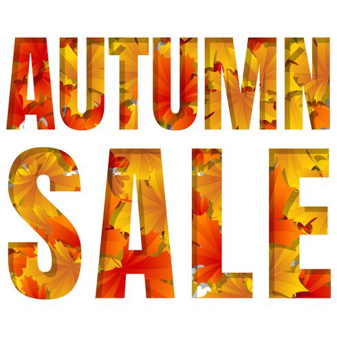 bannière de modèle de vente automne Vector background