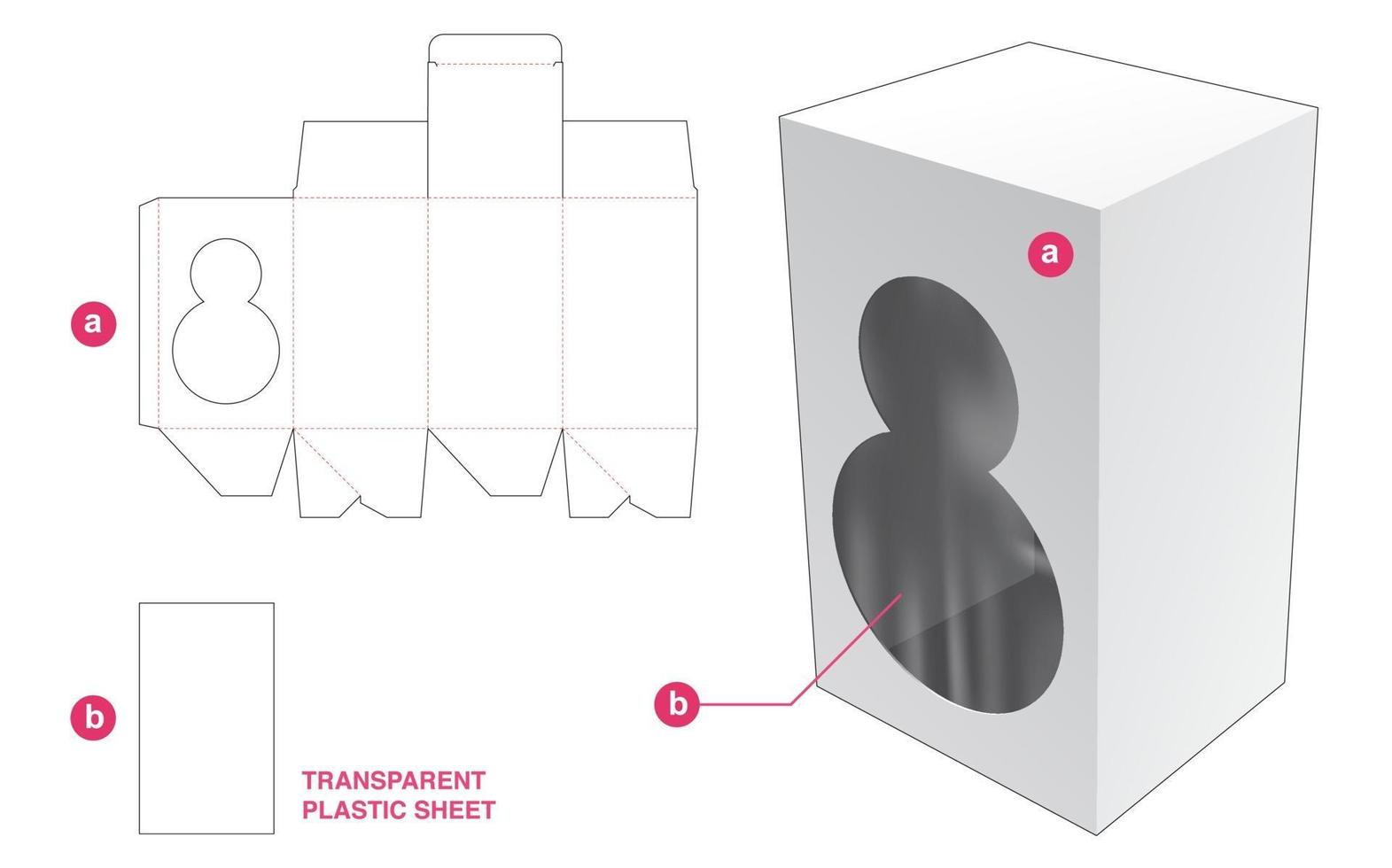 modèle de découpe de boîte d'emballage vecteur