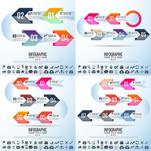 Modèle de conception d&#39;infographie vecteur