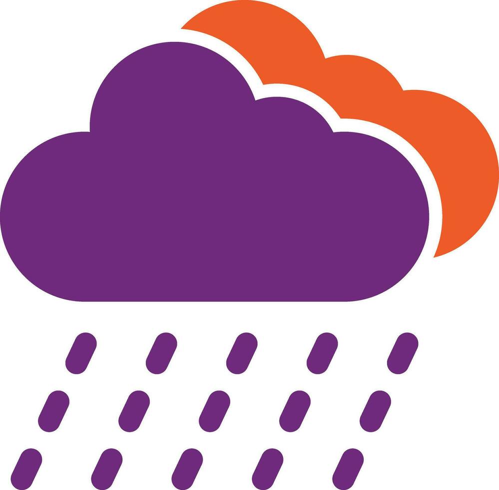 illustration de conception d'icône de vecteur de pluie