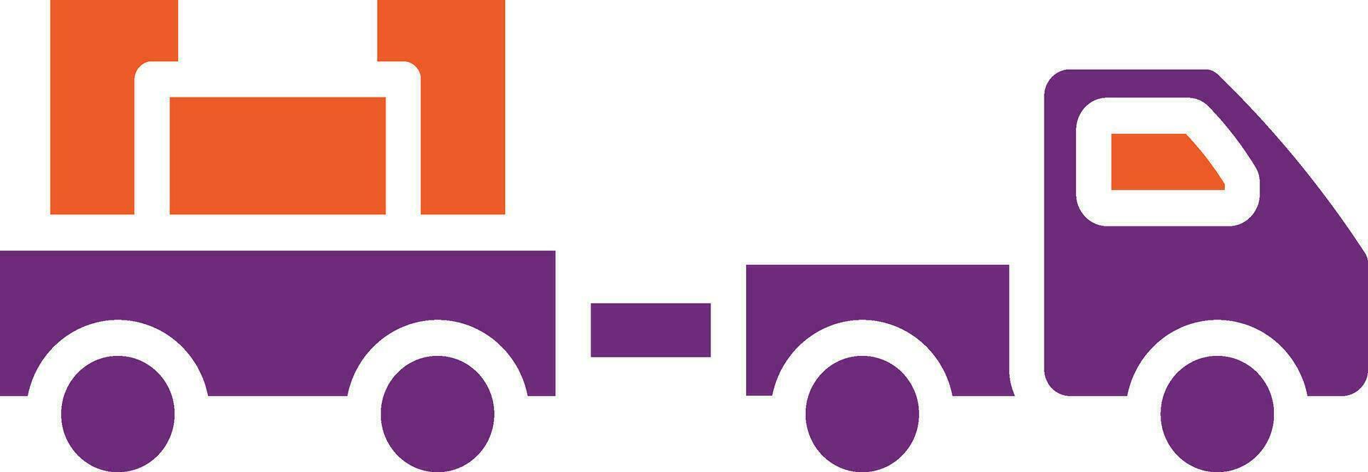 illustration de conception d'icône de vecteur de camion de bagages