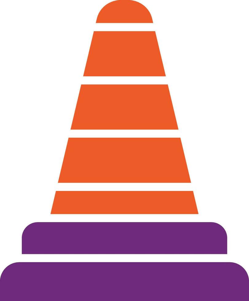 illustration de conception d'icône de vecteur de cône de signalisation