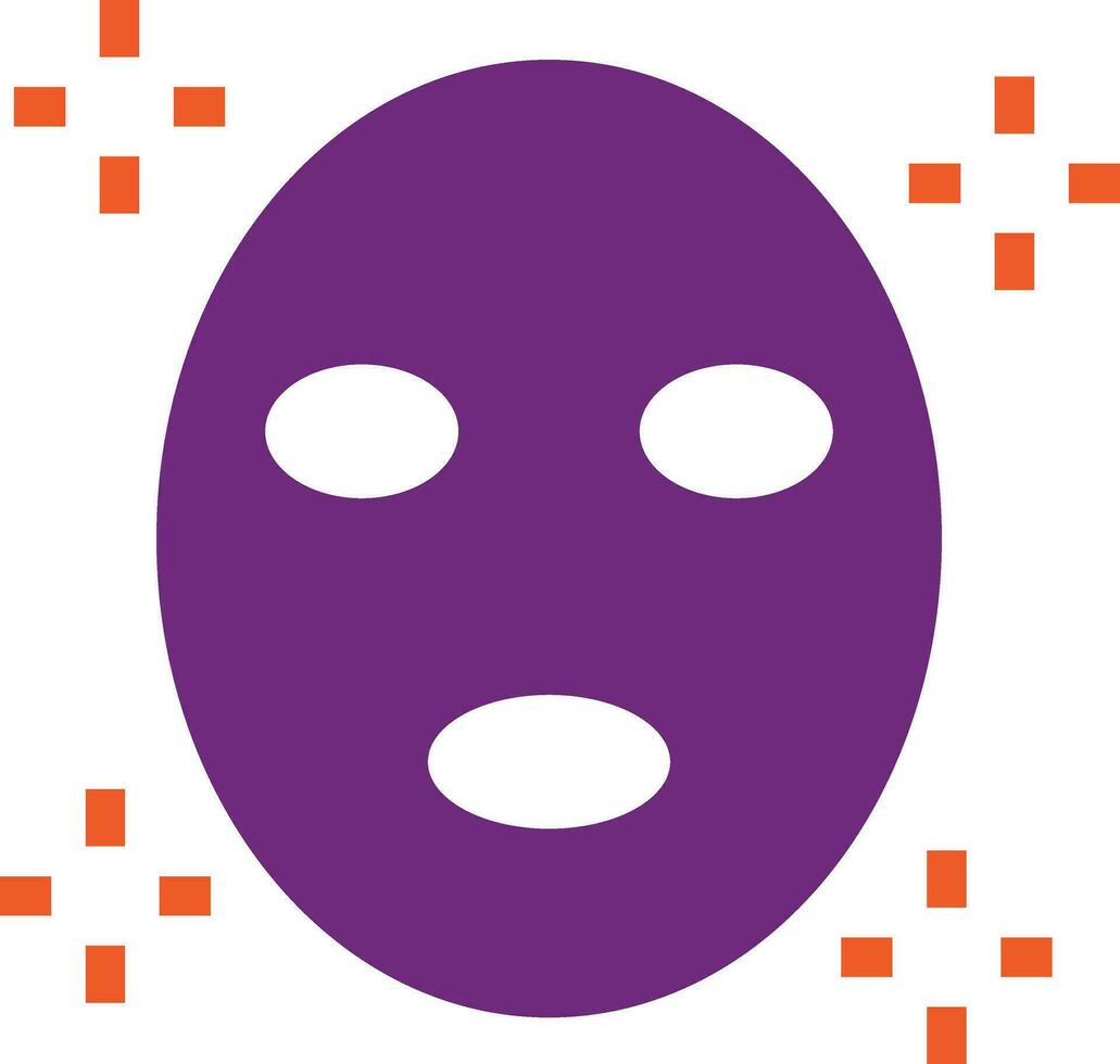 illustration de conception d'icône de vecteur de masque facial
