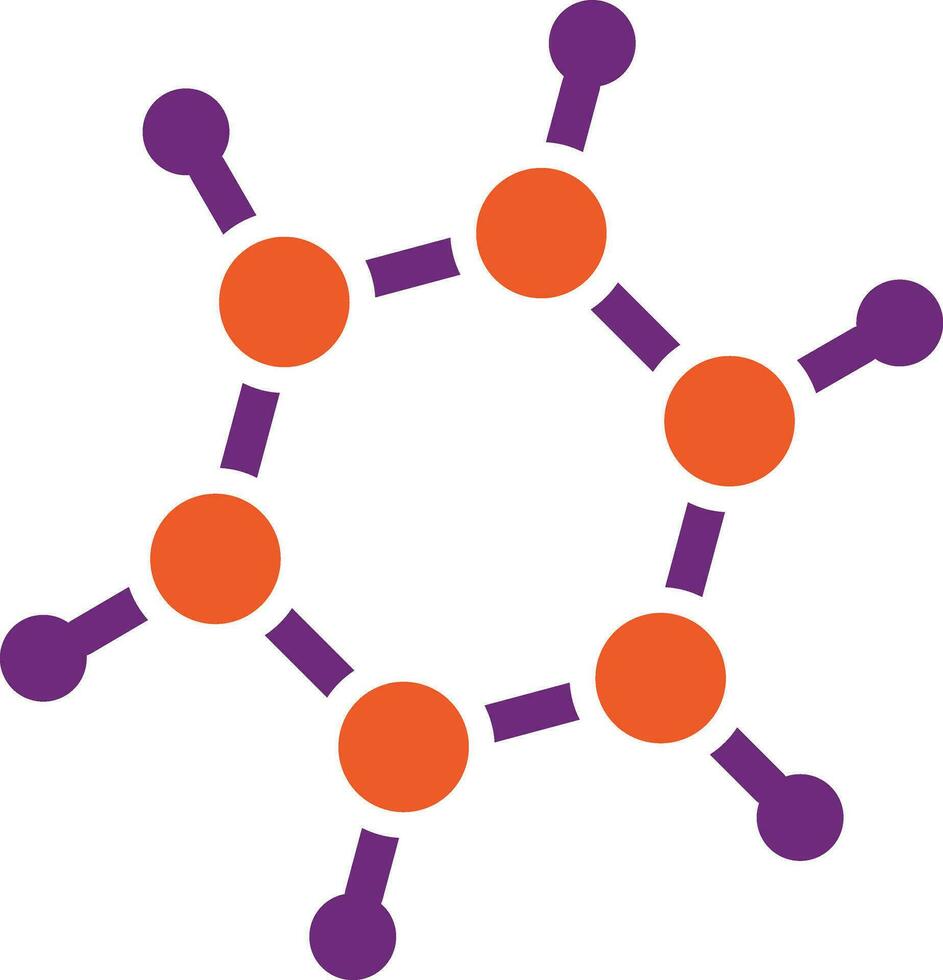 illustration de conception d'icône de vecteur de molécules bio