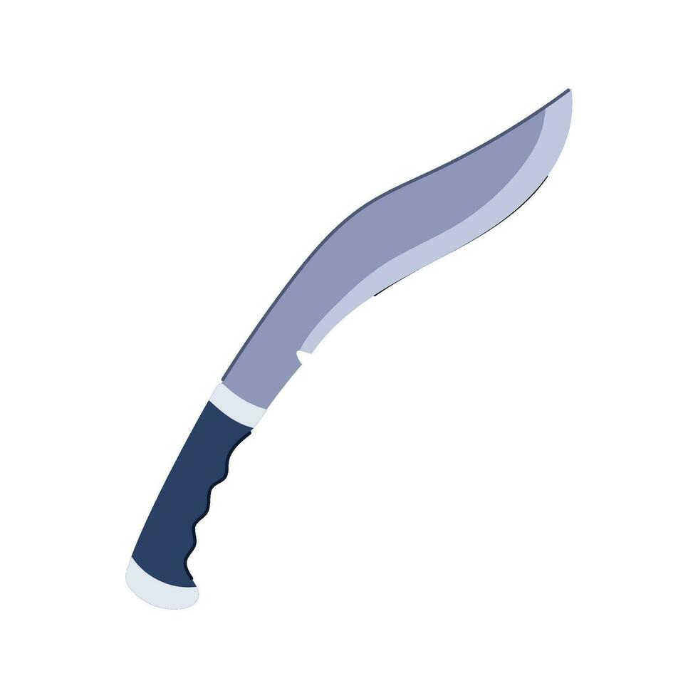 illustration vectorielle de dessin animé de couteau militaire en acier vecteur
