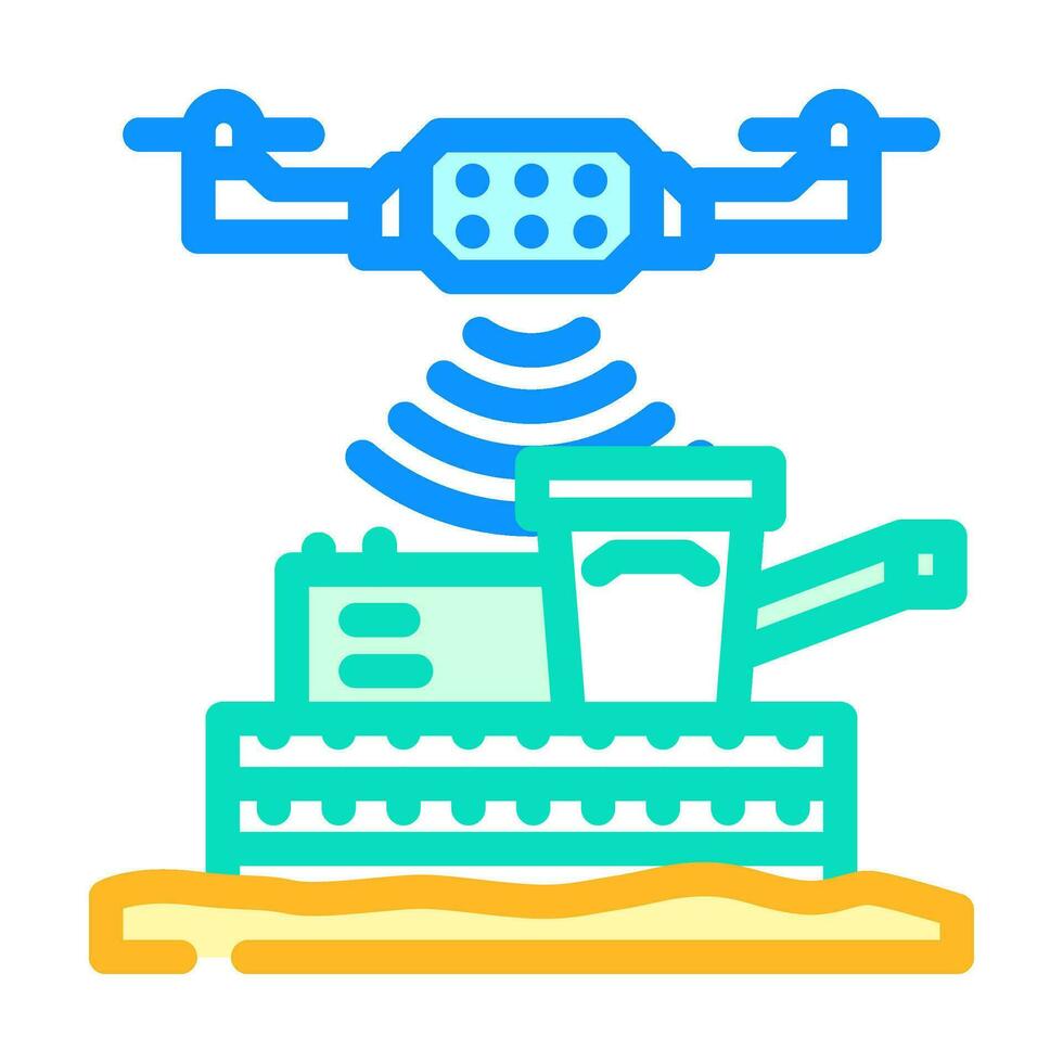 précision agriculture Couleur icône vecteur illustration