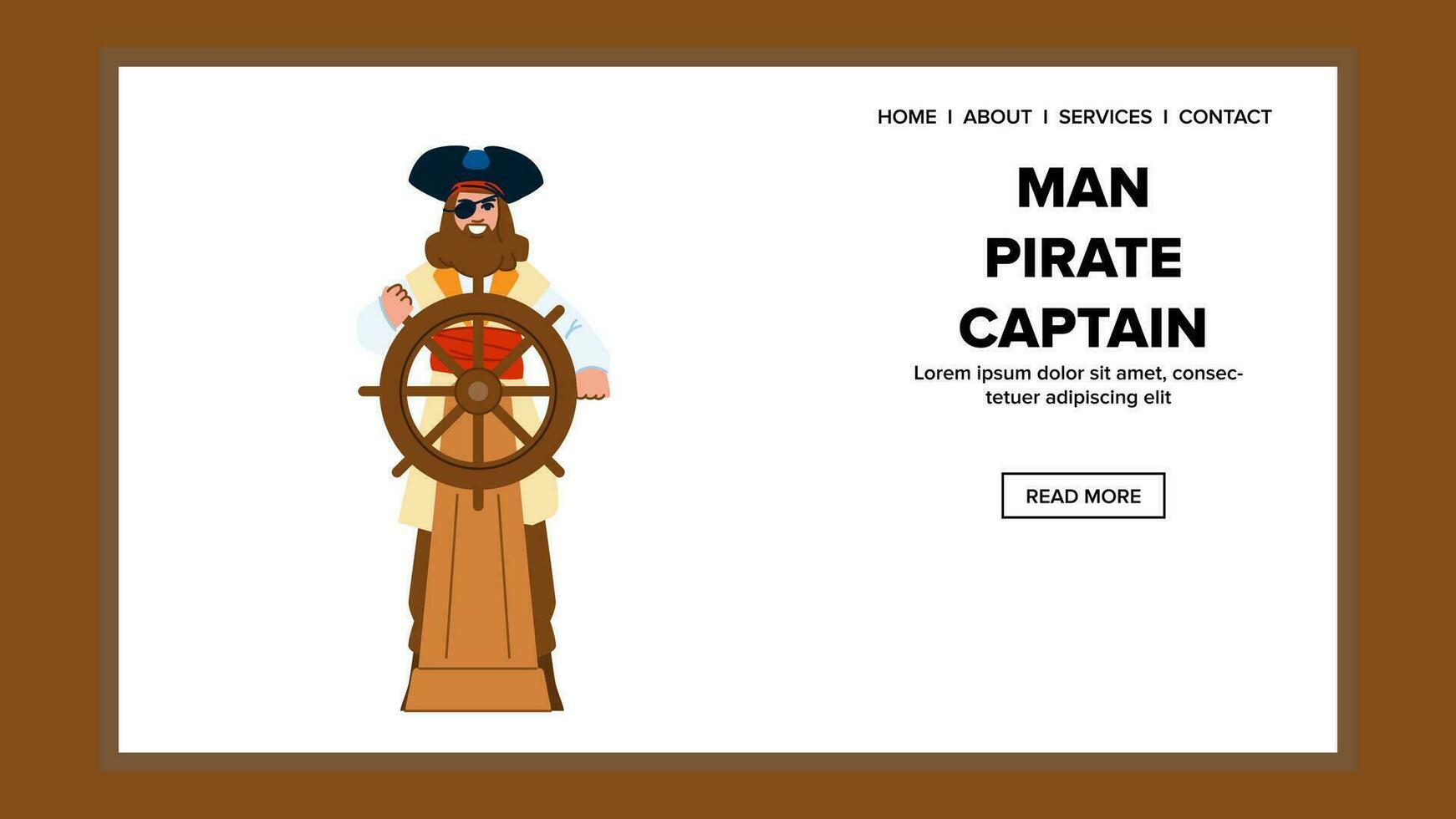 personnage homme pirate capitaine vecteur