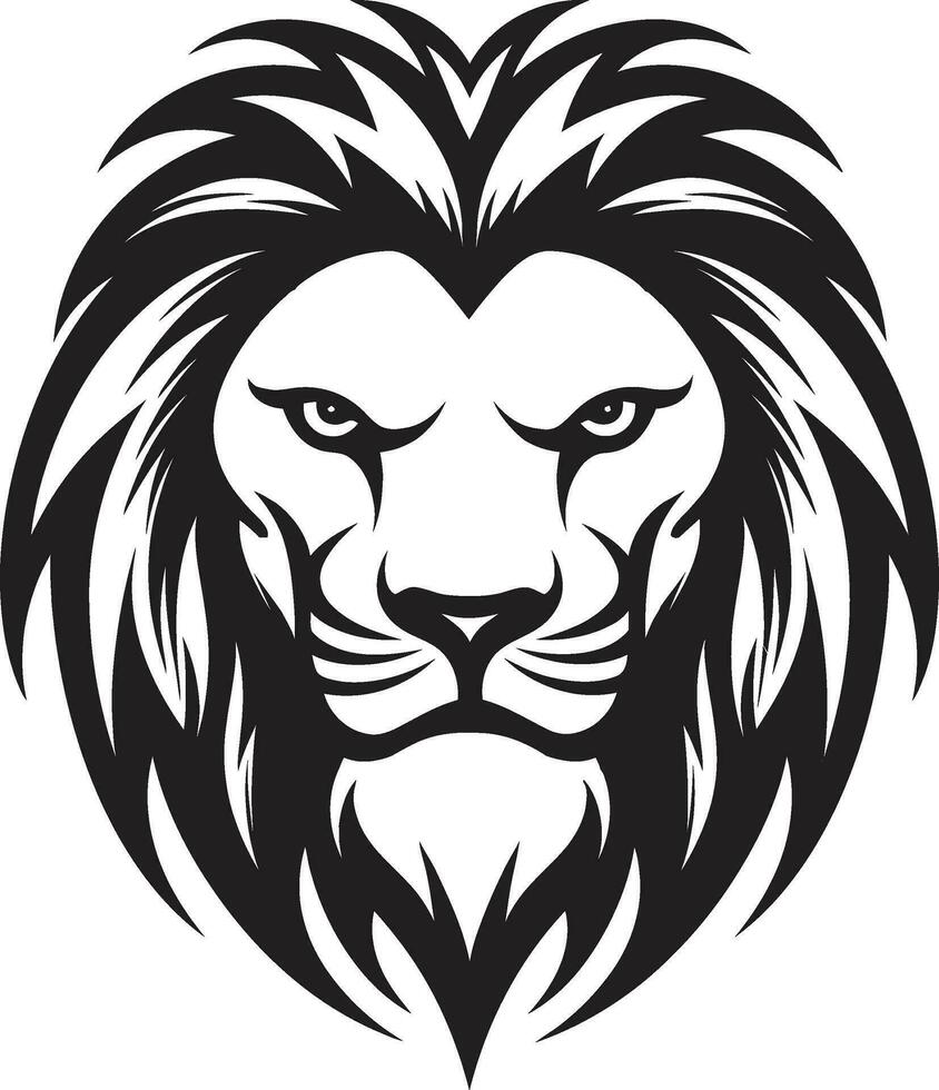 sauvage beauté une Lion logo conception royal rugir le noir vecteur Lion icône excellence