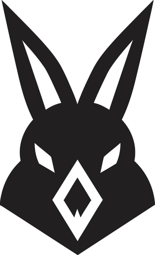 contemporain lapin logo symbole prime noir lapin insigne vecteur