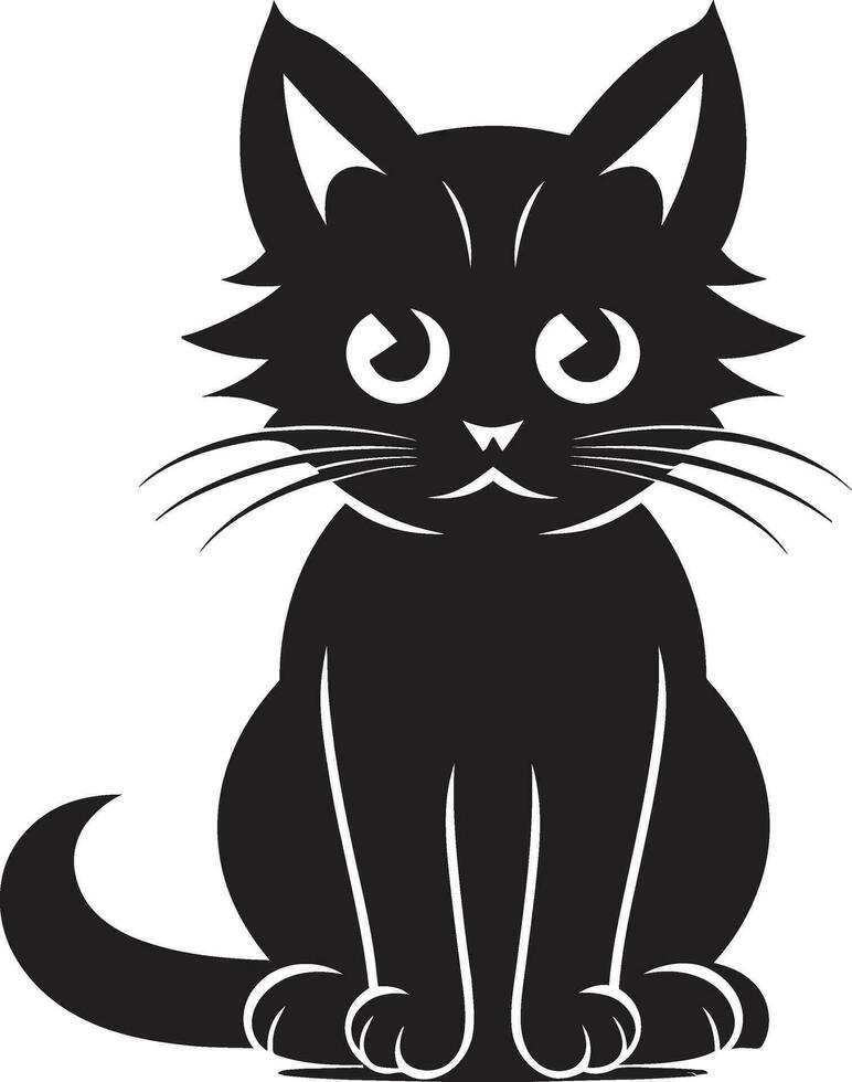 minimaliste chat profil vectorisé chat tête vecteur