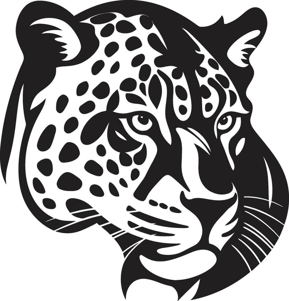 sur le rôder noir léopard emblème excellence le sauvage harceleur noir vecteur léopard logo