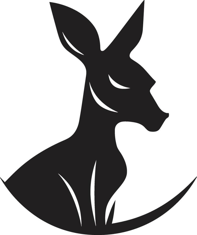 kangourou outback badge kangourou sautillant logo vecteur