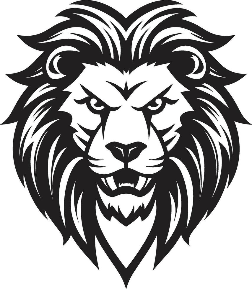 vecteur vigueur noir Lion logo conception noir velours royauté Lion insigne