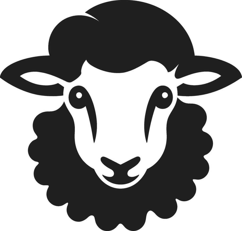 mouton dans ombres ébène excellence laineux merveille logo gracieux brouteurs vecteur