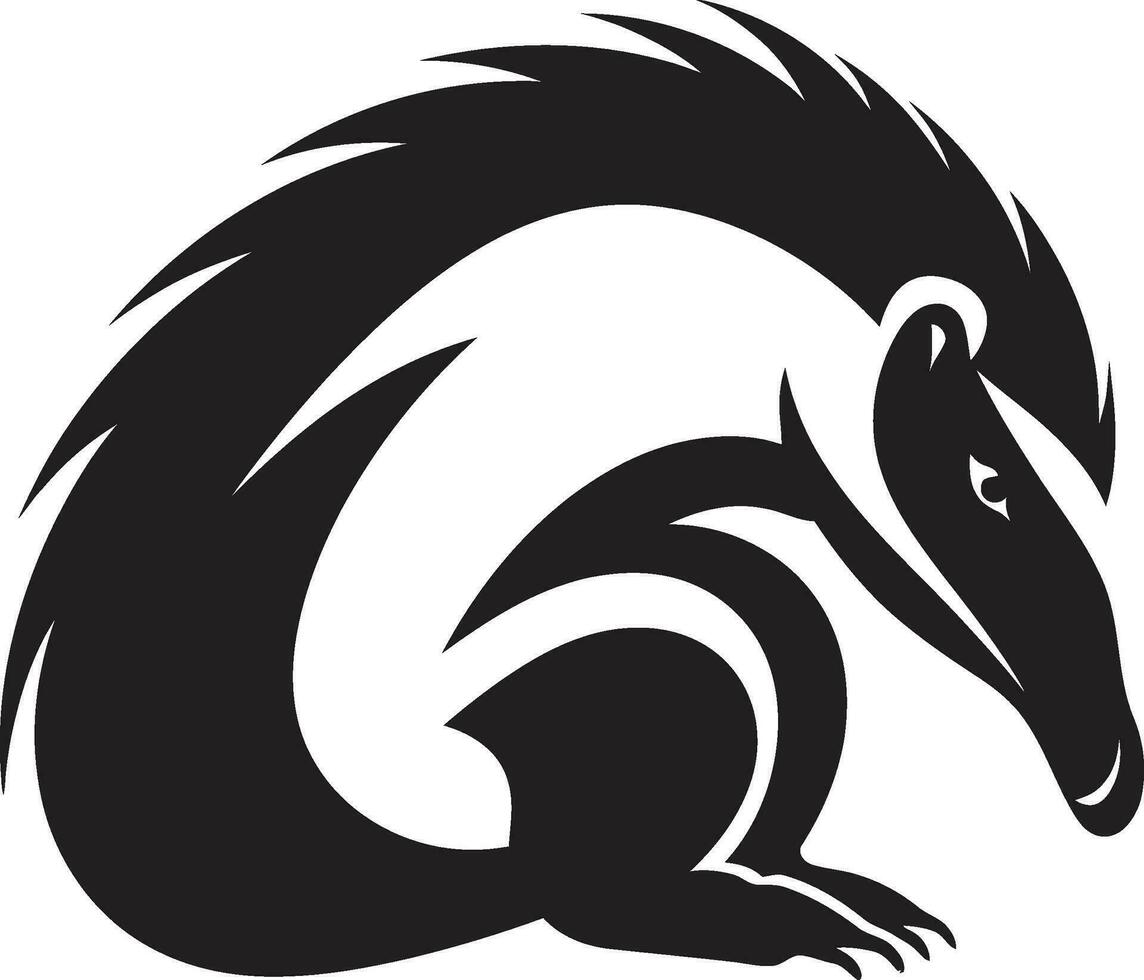 noir vecteur fourmilier une logo pour le âge élégant noir fourmilier symbole vecteur logo éclat