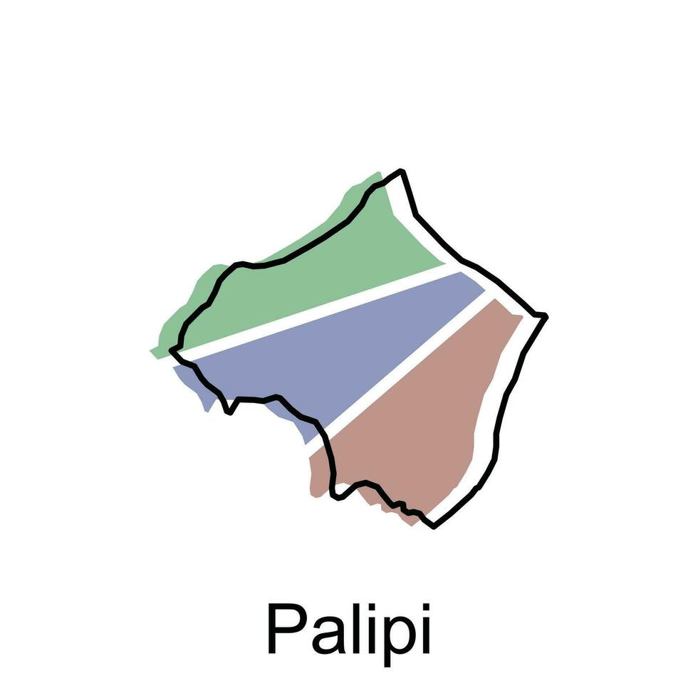 haute détaillé vecteur carte de palipi ville moderne contour, logo vecteur conception. abstrait, dessins concept, logo, logotype élément pour modèle.
