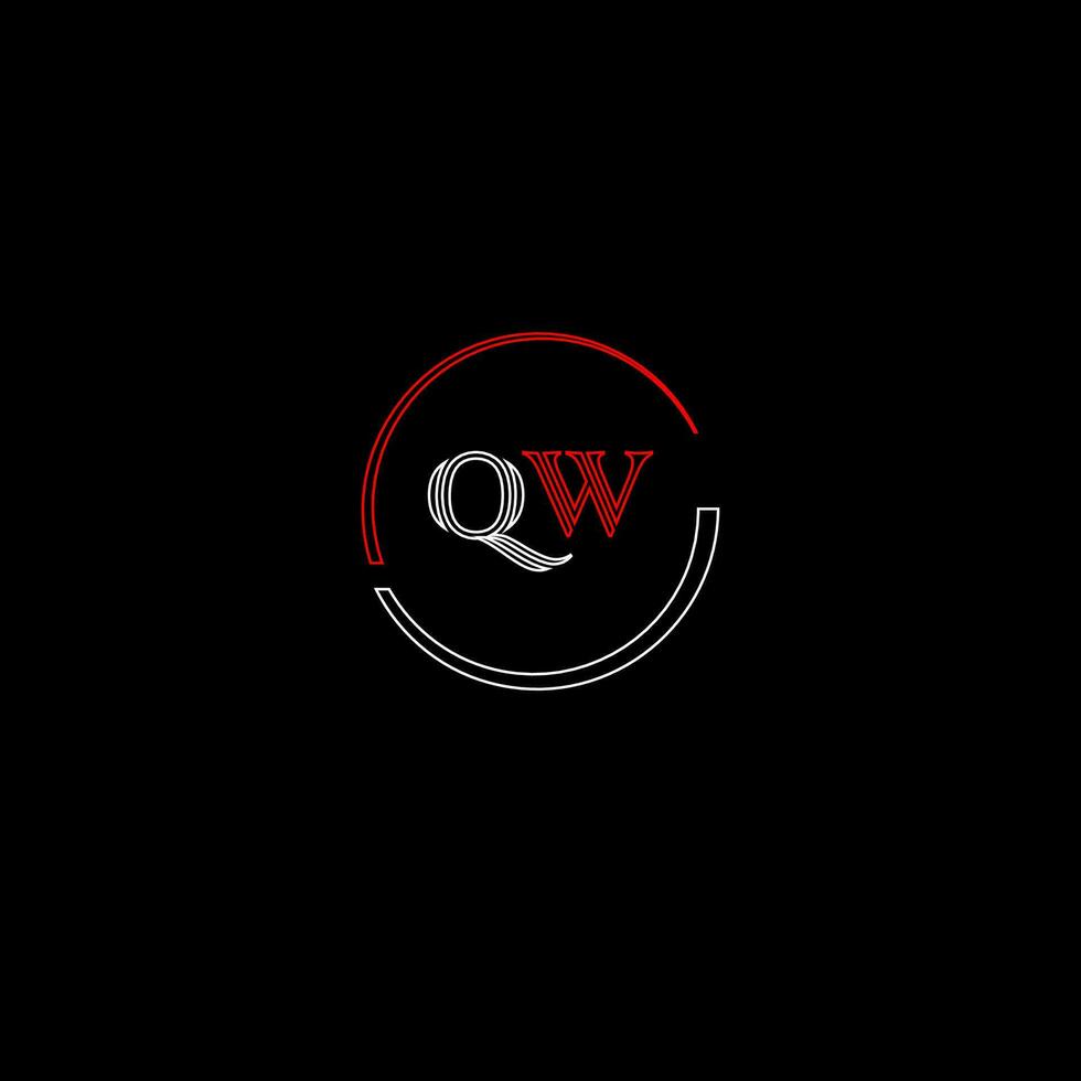qw Créatif moderne des lettres logo conception modèle vecteur