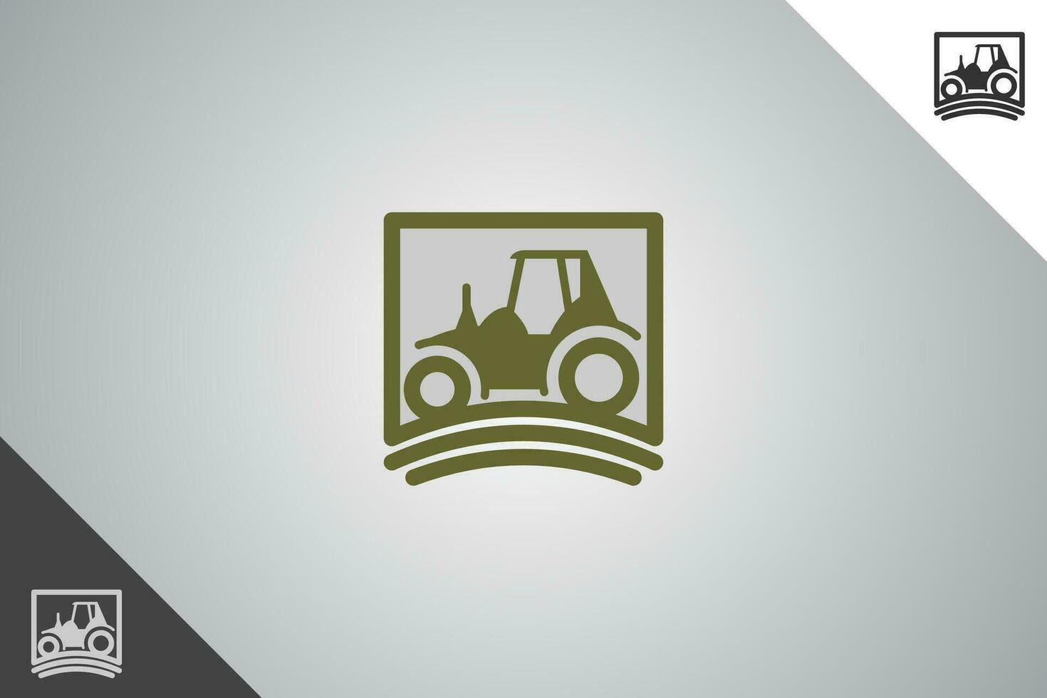 tracteur logo. minimal et moderne logotype. parfait logo pour affaires en relation à agriculture industrie, blé cultiver, ferme champ, Naturel récolte, éleveur. isolé Contexte. vecteur eps dix.