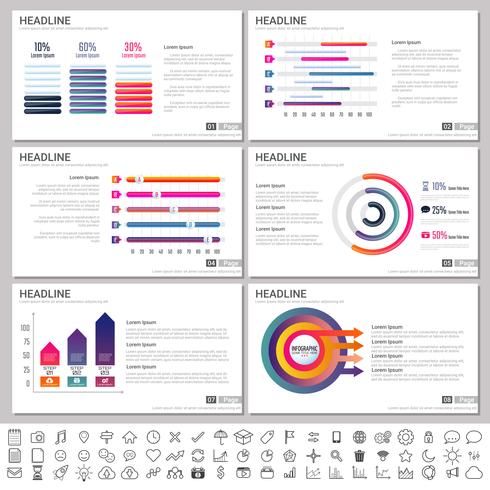 Éléments modernes d&#39;infographie pour les modèles de présentations pour la bannière vecteur