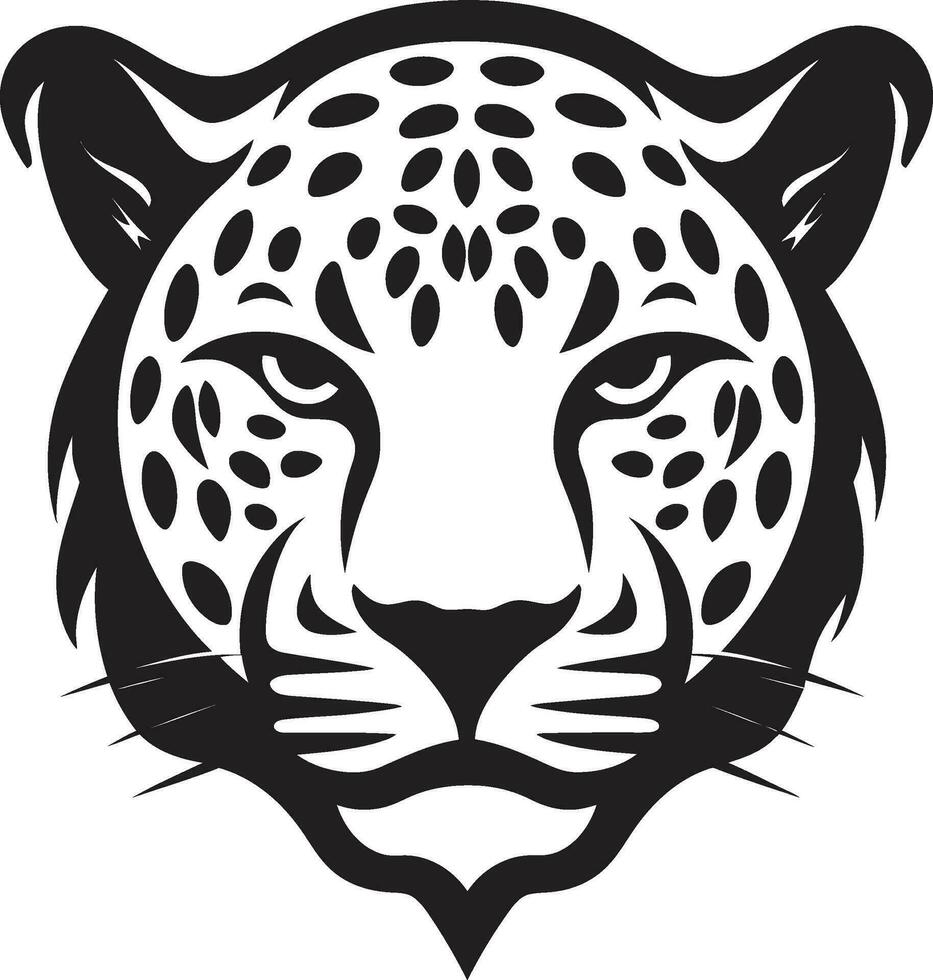 rugissement délicatesse noir léopard logo panthères fierté noir vecteur léopard conception