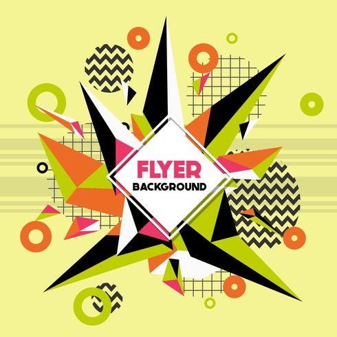 Modèle de conception d&#39;arrière-plan de style Flyer Low Poly vecteur