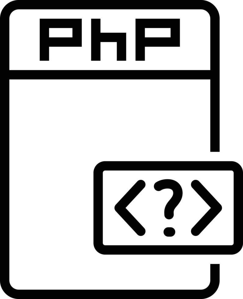 icône de ligne pour php vecteur