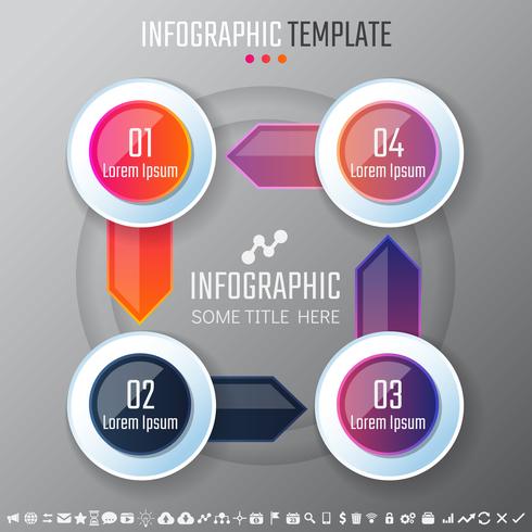 Modèle de conception d&#39;infographie vecteur