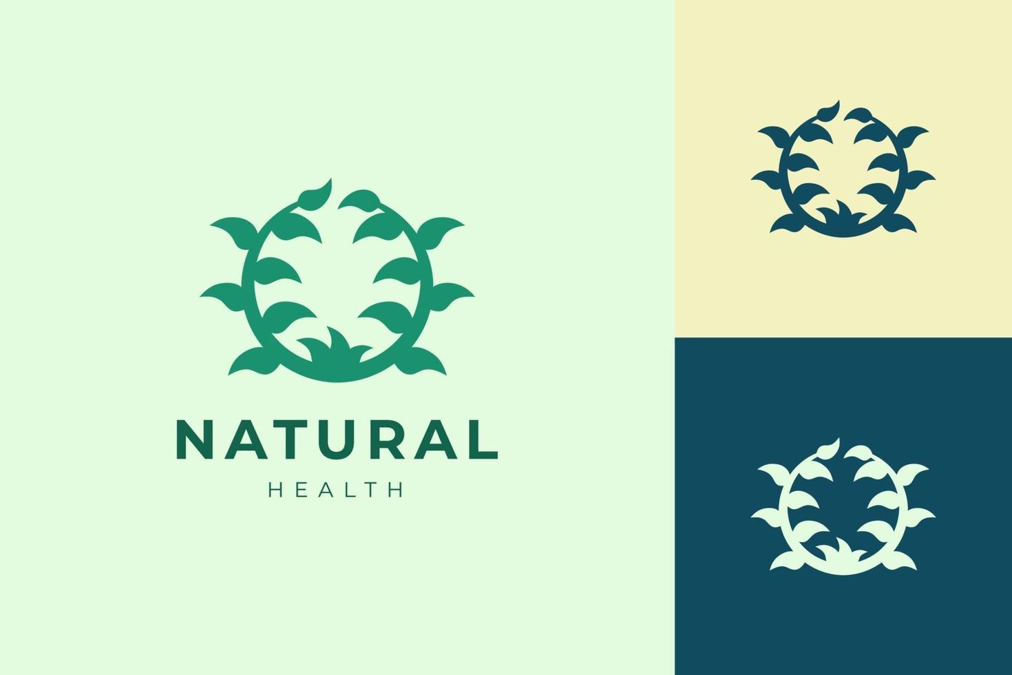 modèle de logo de plante biologique pour produit agricole et de santé vecteur