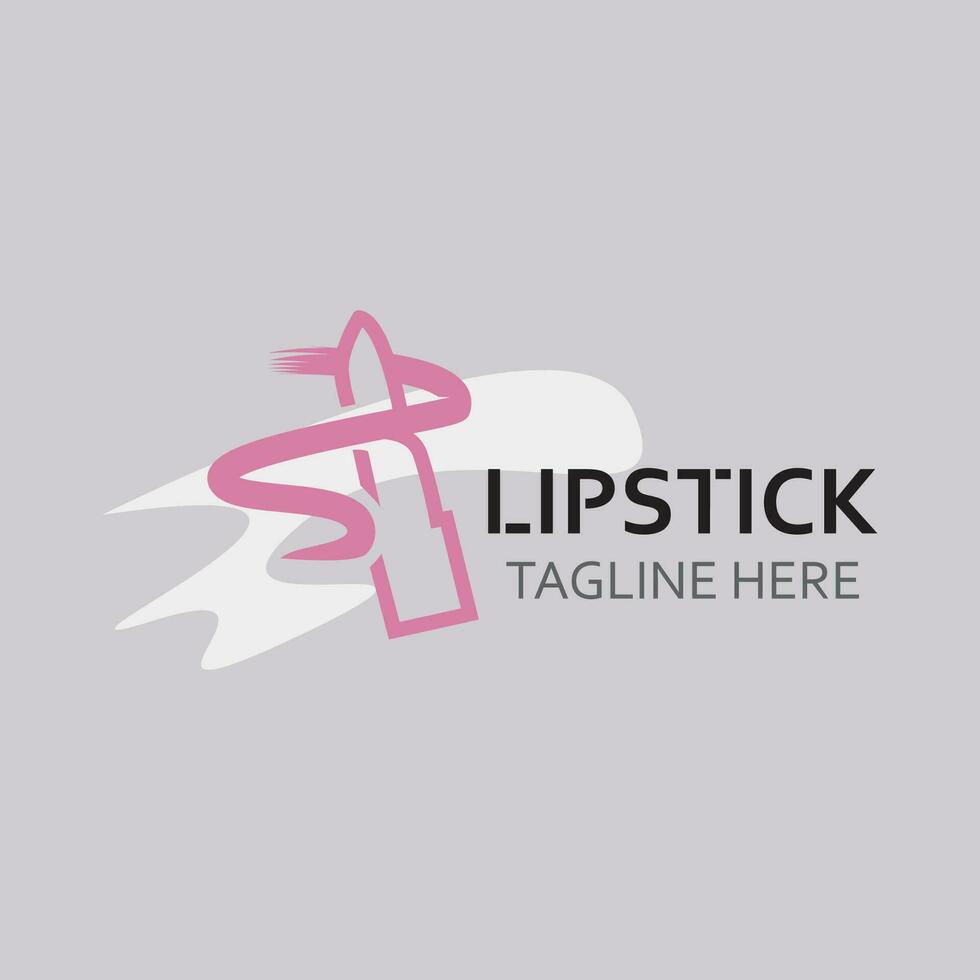 rouge à lèvres logo conception pour maquillage mode magasin et beauté vecteur cosmétique conception modèle