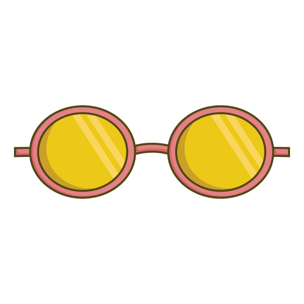 Jaune et Orange des lunettes de soleil accessoire illustration image. vecteur conception pour été concept élément