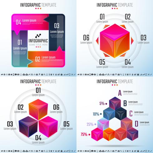 Modèle de conception d&#39;infographie vecteur