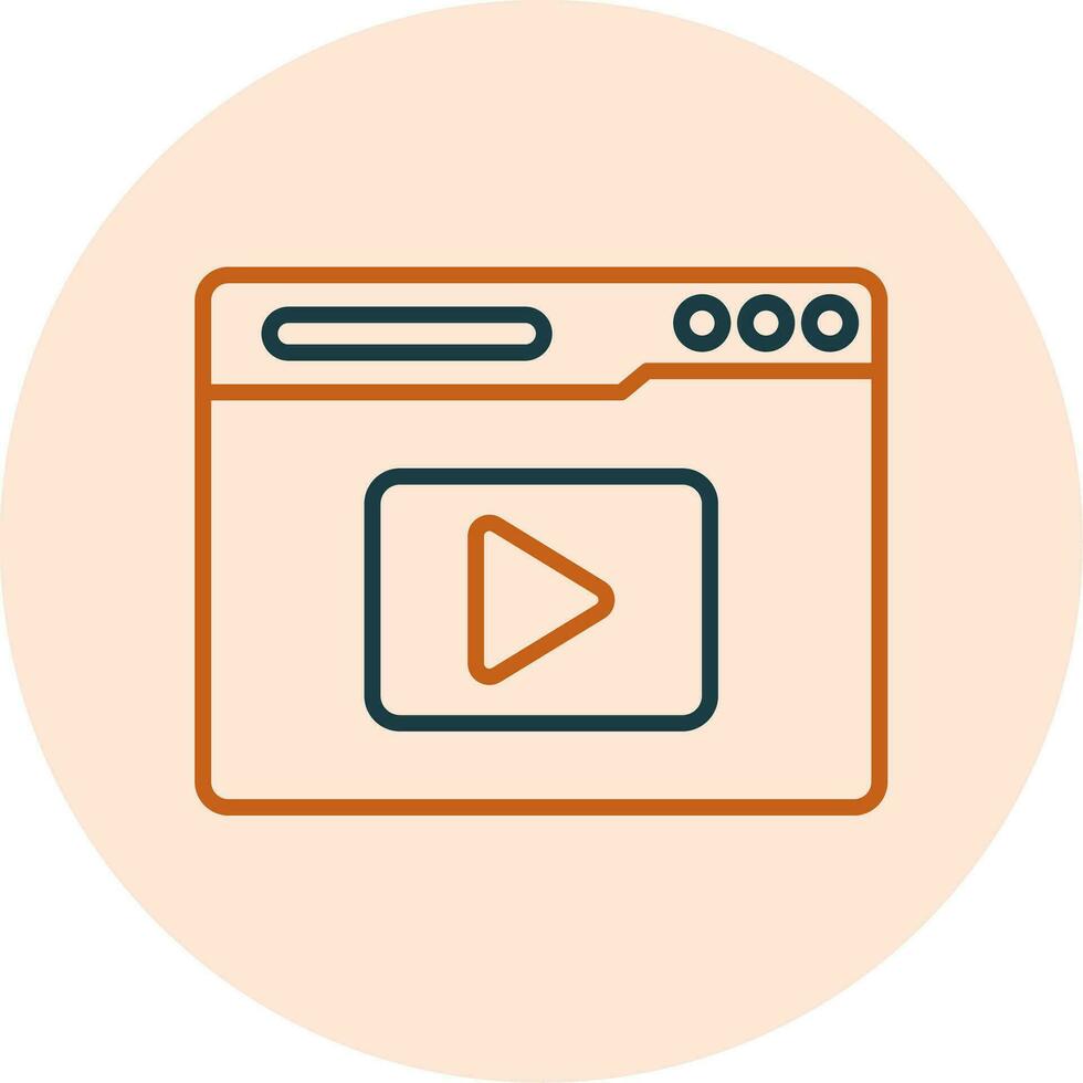 icône de vecteur de streaming vidéo