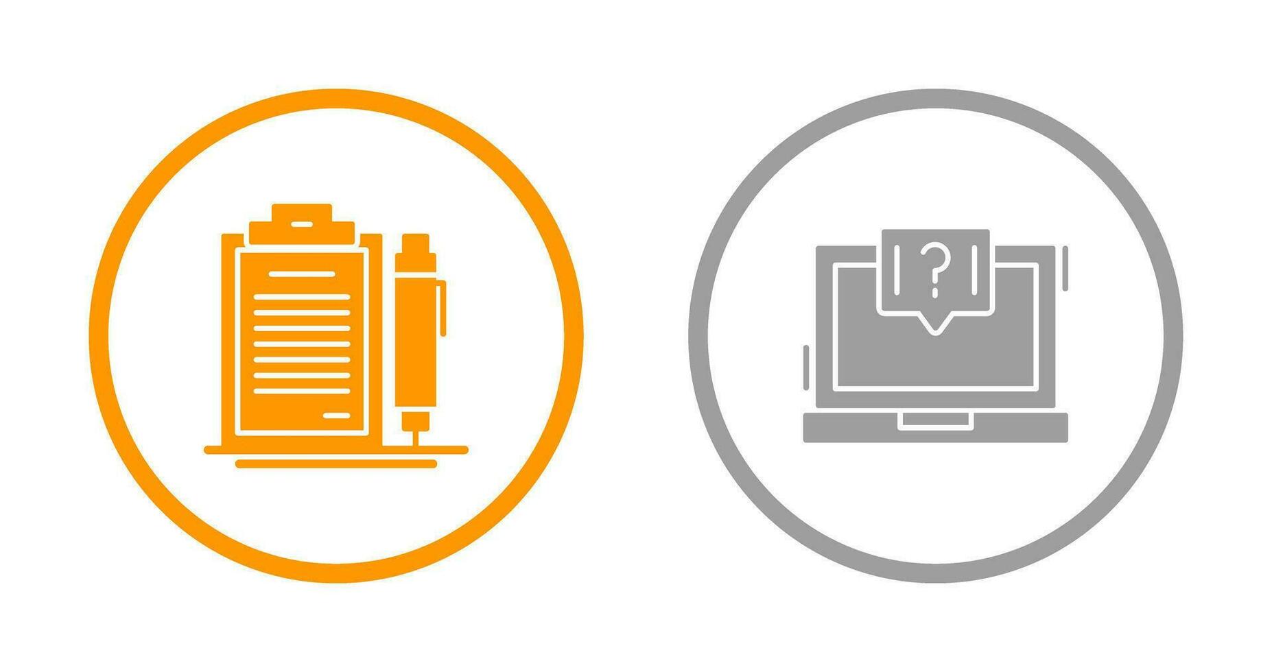 Contrat et question icône vecteur