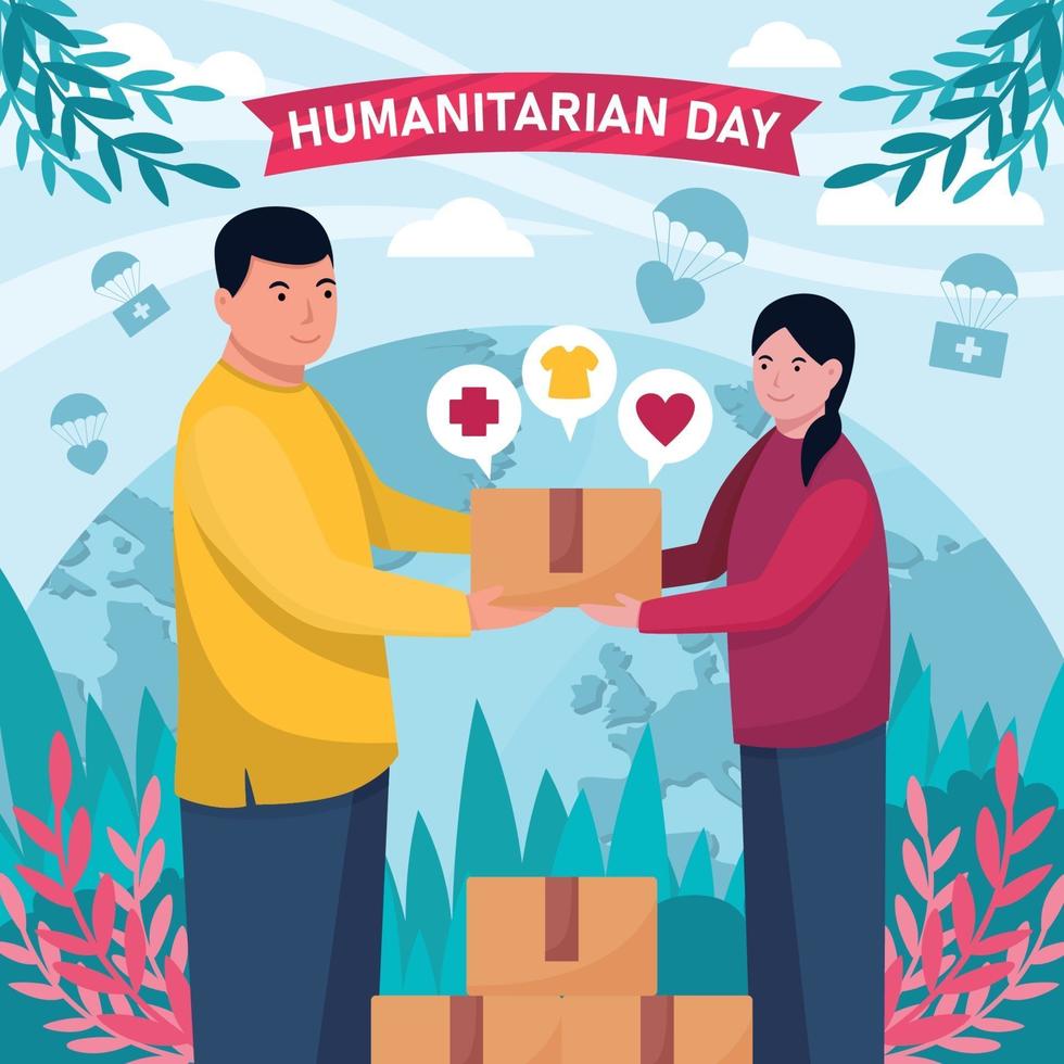 activités de la journée mondiale de l'humanitaire vecteur