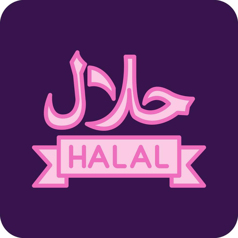 icône de vecteur halal