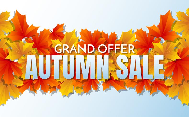 bannière de modèle de vente automne Vector background