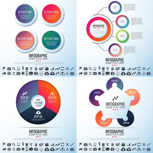 Modèle de conception d&#39;infographie vecteur