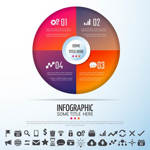 Modèle de conception d&#39;infographie de cercle vecteur