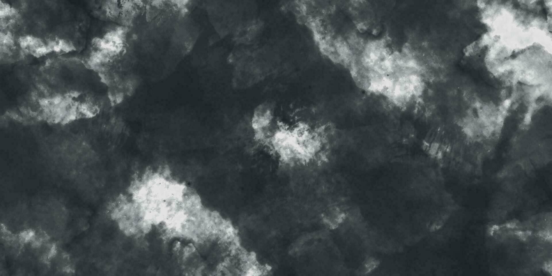 noir aquarelle Contexte. abstrait noir grunge des nuages texture. mur texture Contexte vecteur