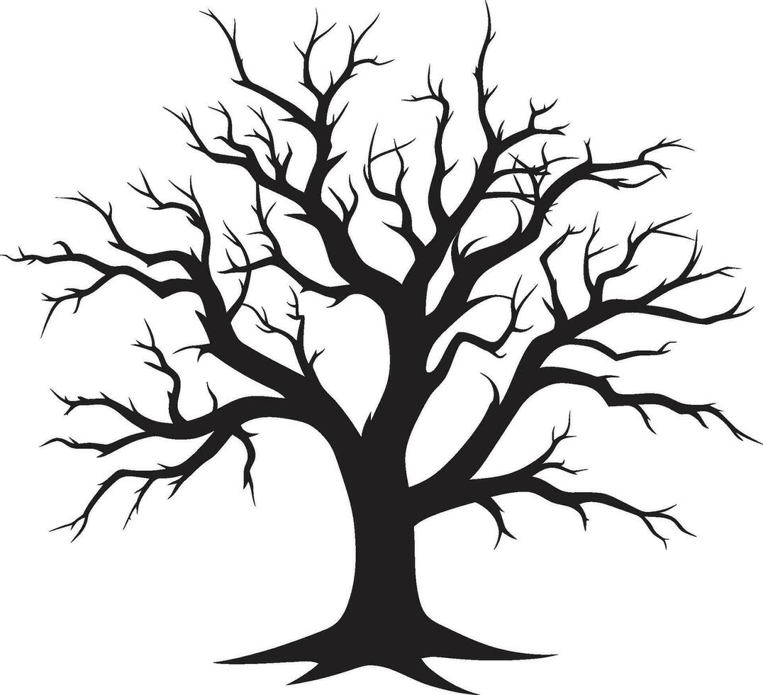 résistance dans pourriture monochrome adieu à une sans vie arbre fois embrasse une sans vie arbre dans noir monochrome vecteur