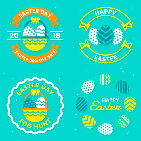 Logo vectoriel de jour de Pâques pour bannière