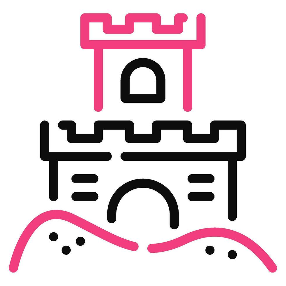 château de sable icône illustration, pour uiux, la toile, application, infographie, etc vecteur