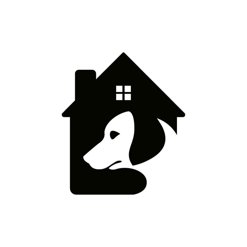 vecteur chien maison logo modèle