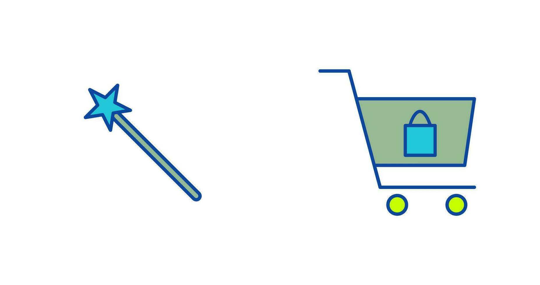 la magie et achats icône vecteur