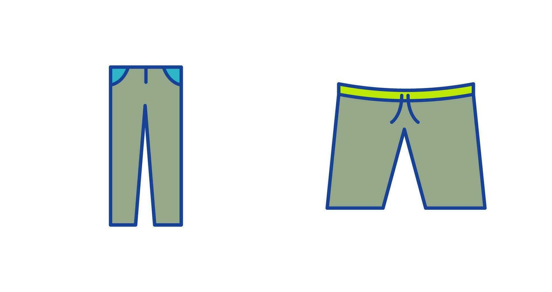 un pantalon et short icône vecteur