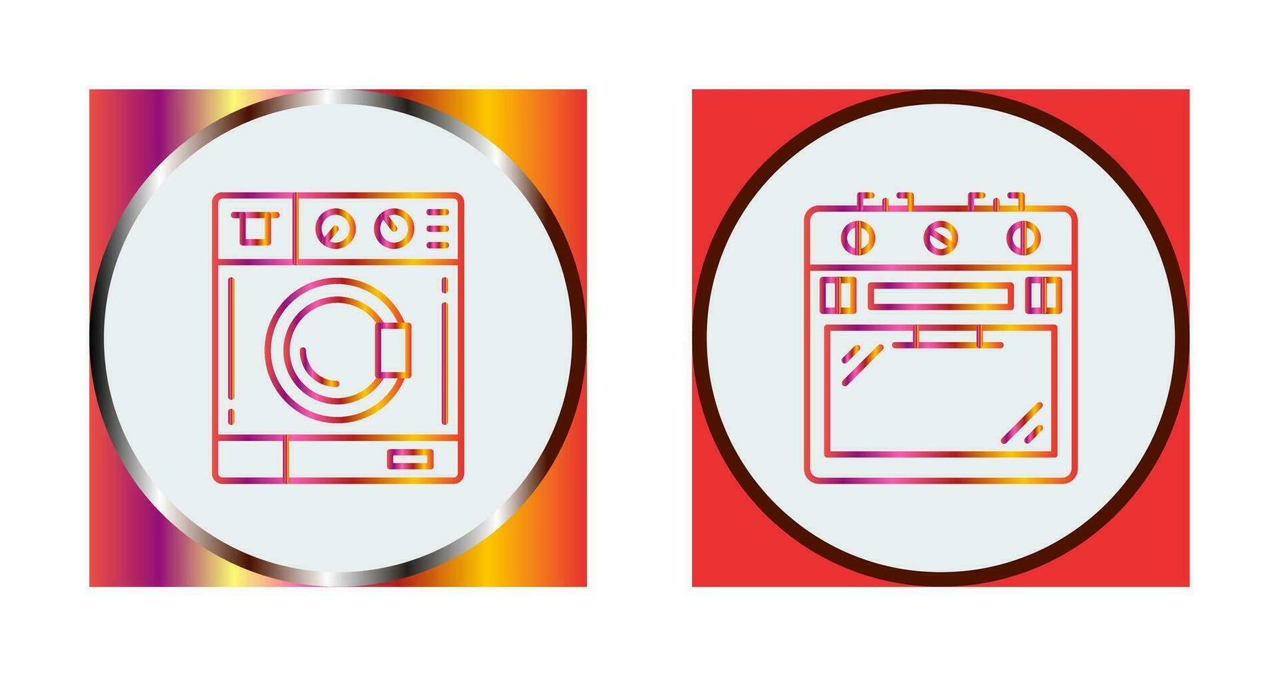 la lessive machine et le fourneau icône vecteur