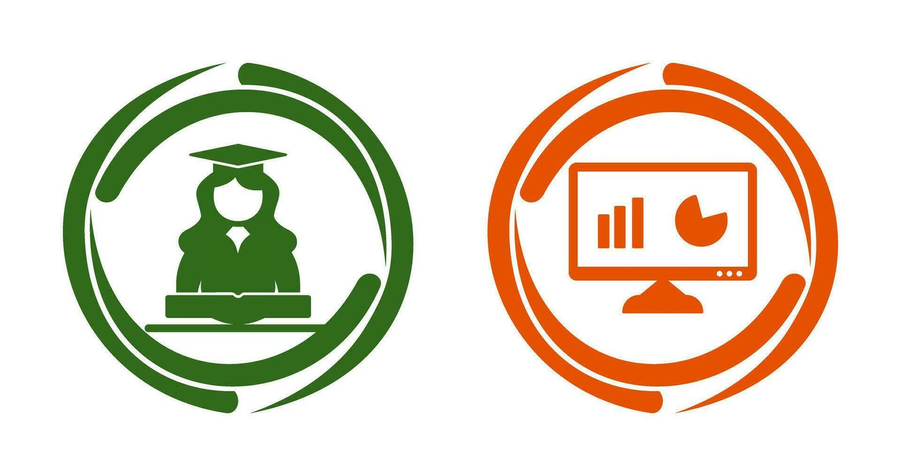 femelle étudiant et analytique icône vecteur