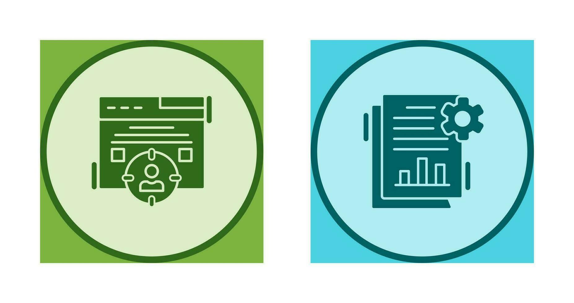 cible public et seo rapport icône vecteur